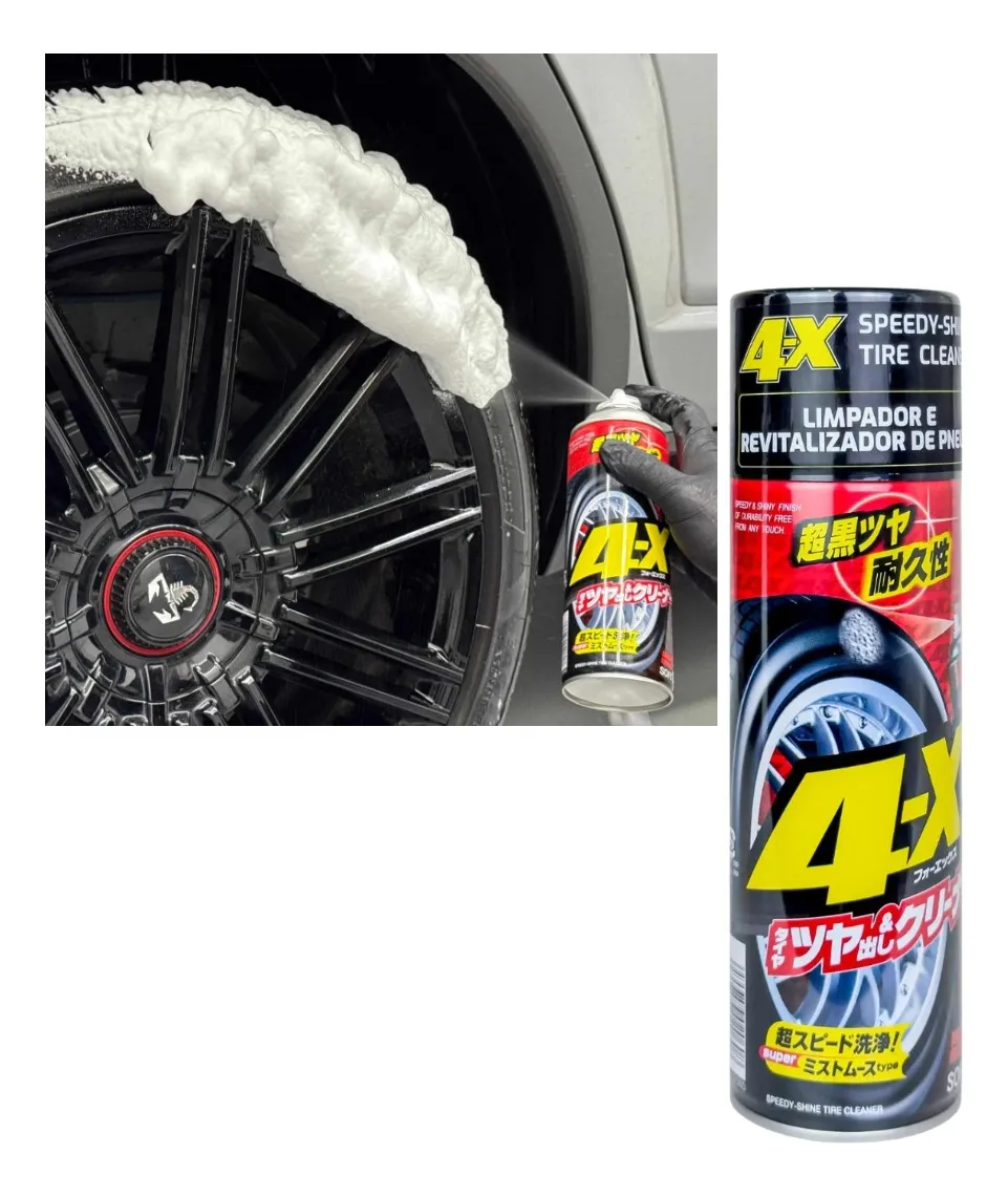 4x Speed Shine Tire Cleaner Limpador e Revitalizador de Pneus – Soft99