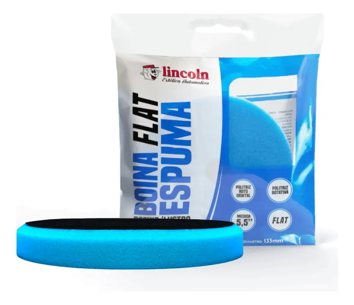 Boina de Espuma Flat Azul Lustro 5,5" – Lincoln