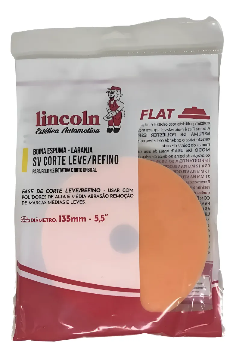 Boina de Espuma Flat Laranja Refino 5,5" – Lincoln