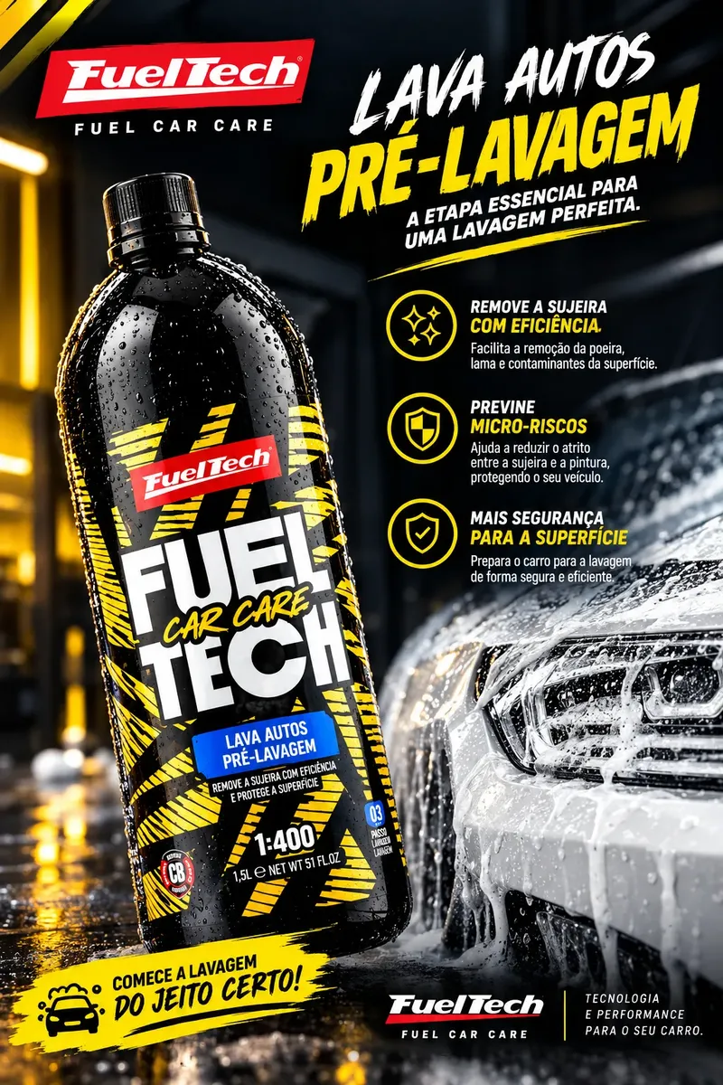 Lava Autos Pré-Lavagem 1,5L (Caixa com 4) Fuel Tech – Dub Boyz