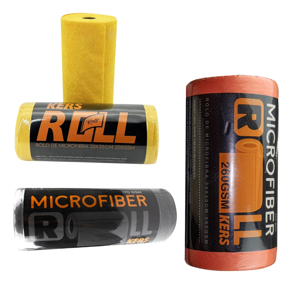 Roll Toalha de Microfibra em Rolo 170gsm – Kers