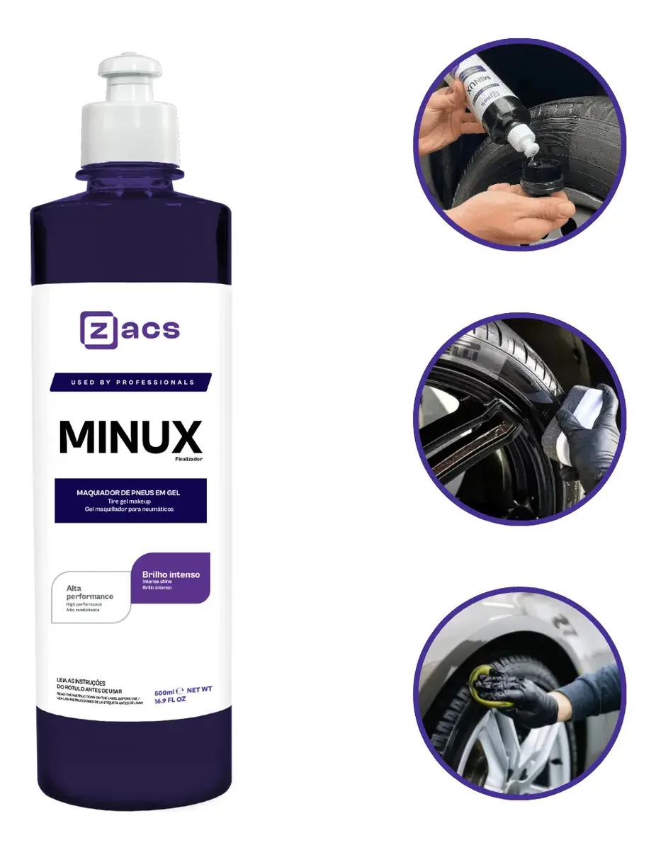 Minux Pretinho para Pneus 500ml – Zacs
