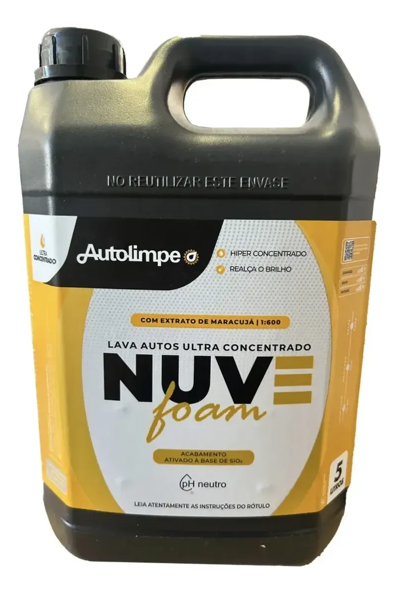 Nuve Foam Lava Autos Concentrado 5L – Auto Limpe