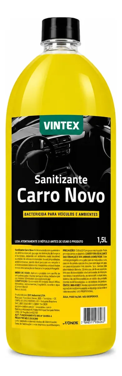 Sanitizante Carro Novo 1,5L – Vintex