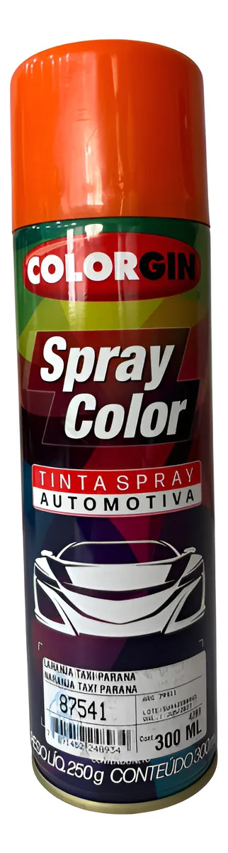 Tinta Spray Laranja Táxi Paraná 300ml – Colorgin