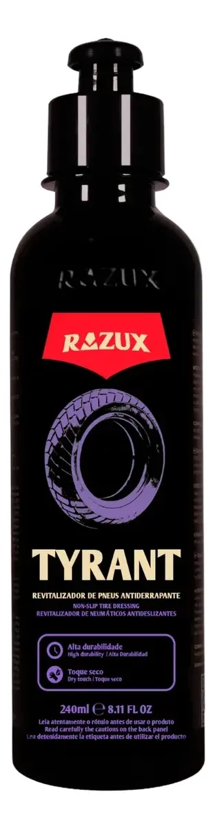 Tyrant Pretinho para Pneus de Moto 240ml – Razux